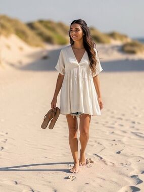 Mustard Seed Cream Lightweight Dress